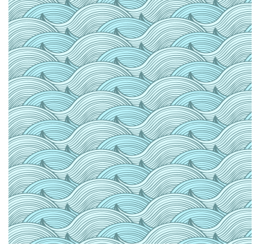 Padrão de ondas <b>vinil autocolante decorativo</b> de móveis - TenStickers