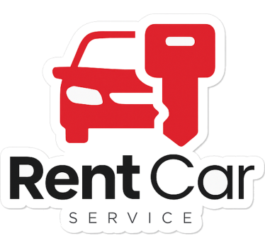 Autocolante personalizável logo simples de aluguel de carro - TenStickers