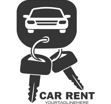 Autocolante personalizável para logo de aluguel de carros - TenStickers