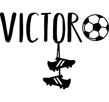 Botas de futebol com autocolante de nome futebol - TenStickers