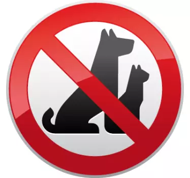 Autocolante de sinais proibido animais de estimação - TenStickers