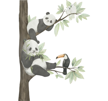 Autocolante animal ilustração de panda gentil - TenStickers