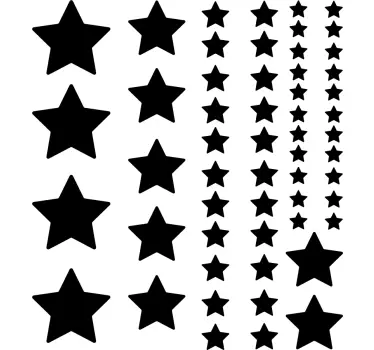 Estrelas vários tamanhos autocolante espaço - TenStickers