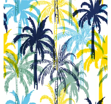 autocolante para móveis de palmas abstratas (ambos os tamanhos) - TenStickers