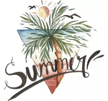 Verão palmeiras árvore Vinil decorativo - TenStickers