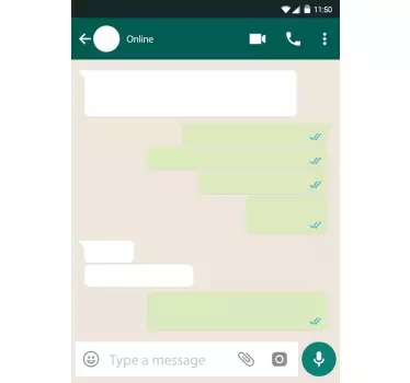 Autocolante quadros em vinil Quadro branco whatsapp - TenStickers