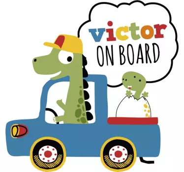 Autocolantes com desenhos (nome) a bordo - TenStickers