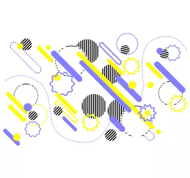 Autocolante geométrico arranjo de padrões geométricos - TenStickers