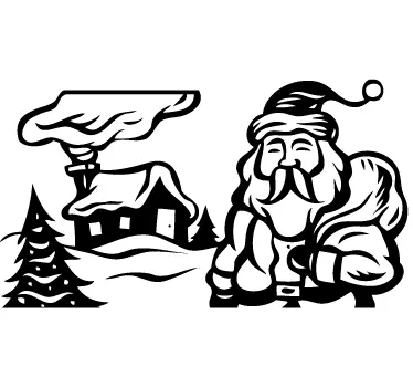 Adesivo da casa do pai natal - TenStickers