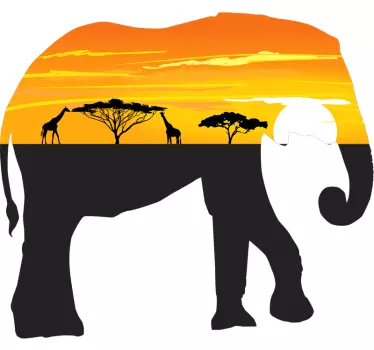 Vinil decorativo de animais selvagens Elefante savana - TenStickers