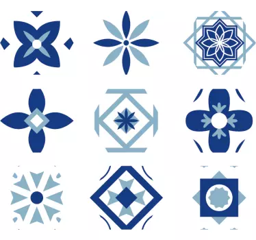 Autocolantes  de padrões abstratos Piso padrão azulejos - TenStickers