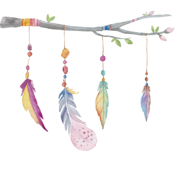 Autocolantes decorativos de pássaros e aves Penas indianas - TenStickers