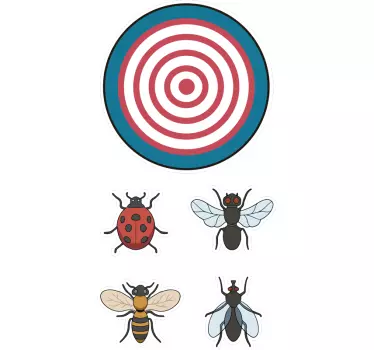 Autocolantes decorativos de insetos Alvo de mictório - TenStickers