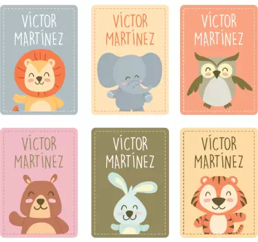 Stickers infantis etiquetas para cadernos escolares - TenStickers