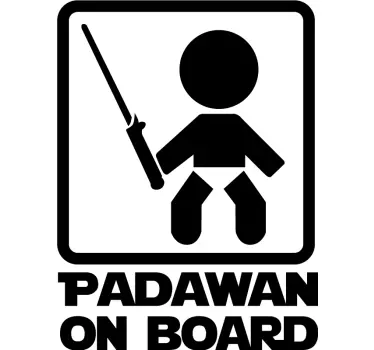 Autocolante para carros Autocolante Padawan a bordo - TenStickers