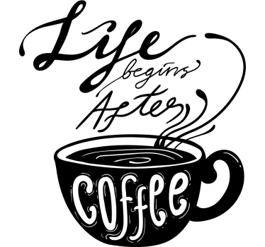 Autocolantes de Gastronomia Life After Coffee - TenStickers