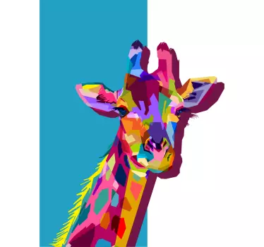 Autocolantes animais Girafa 3D - TenStickers