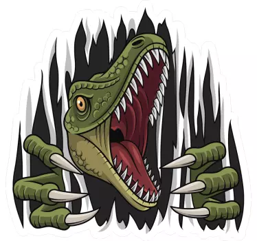 Autocolante rosto de dinossauro rugindo - TenStickers