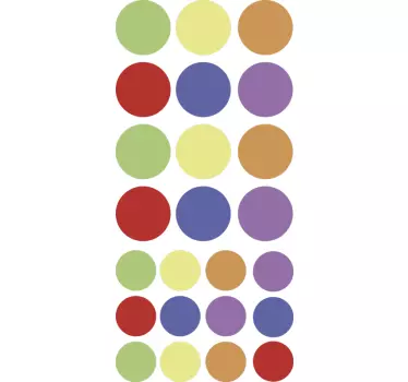 Autocolante geométrico arranjo de pontos vibrantes - TenStickers
