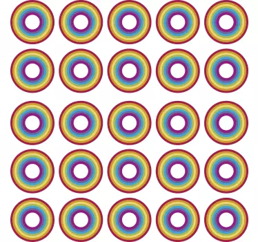 Autocolante geométrico motivos redondos vibrantes - TenStickers