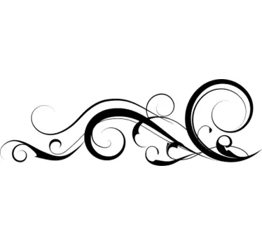 Mural de parede traços curvilíneos - TenStickers