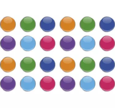 Autocolante geométrico elementos circulares animados - TenStickers