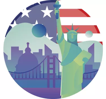 Autocolantes decorativos de cidades e países Horizonte ny - TenStickers