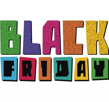 Autocolantes decorativos Promoções Black Friday Colorido - TenStickers