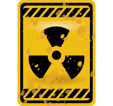 Autocolante decorativo sinal radioatividade - TenStickers
