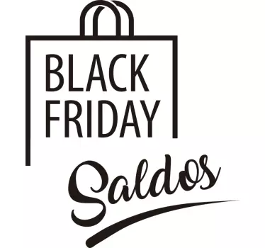 Autocolantes Promoções Black Friday Saco Saldos - TenStickers