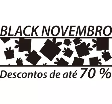 Vinil decorativo para montras Black Novembro - TenStickers