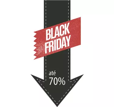 Vinil decorativo para montras Black Friday seta retro - TenStickers