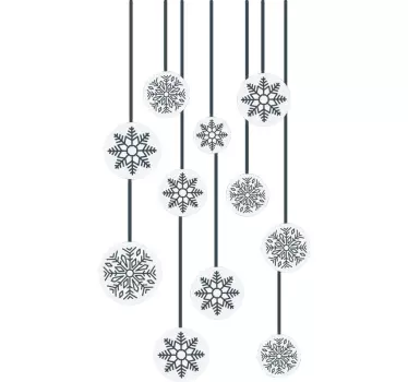 vinis decorativos natal janela floco de neve - TenStickers