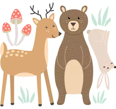 Autocolante para janelas de animais da floresta - TenStickers