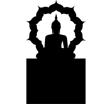 Autocolante para janelas de Buddha - TenStickers