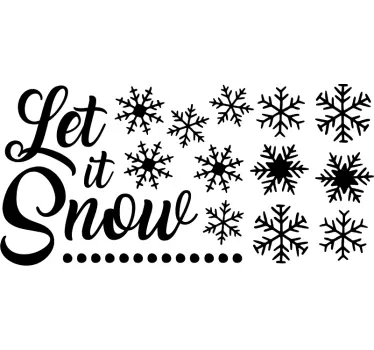 Autocolante de natal para janelas Let It Snow - TenStickers