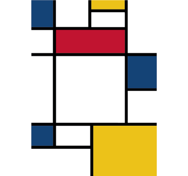 Autocolante para janelas de arte Mondrian - TenStickers