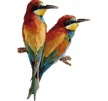 Autocolantes decorativos de pássaros e aves Casal de pássaros - TenStickers