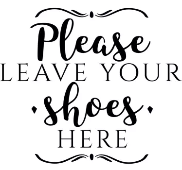 vinis decorativos, por favor, deixe seus sapatos aqui - TenStickers