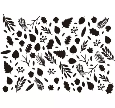 autocolante da janela de plantas outonais - TenStickers