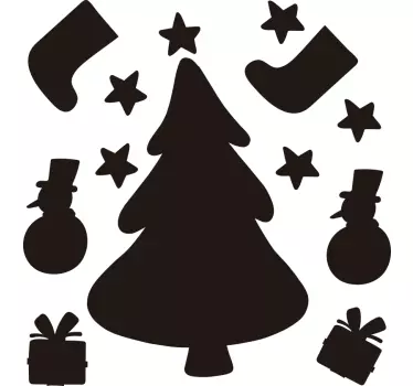 Autocolante de ardósia decorações de natal - TenStickers