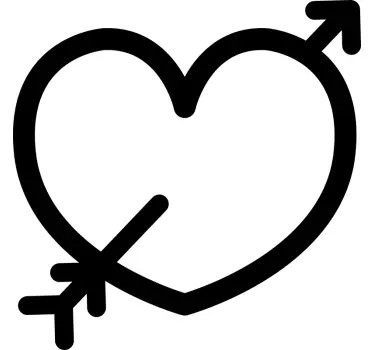 Autocolantes decorativos do Amor Coração e Flecha - TenStickers