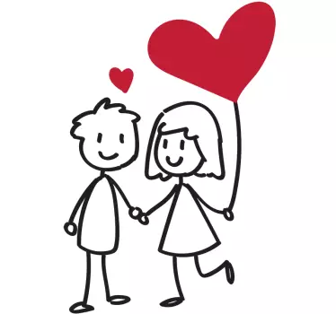 Autocolantes do dia de S. Valentim Casal apaixonado - TenStickers