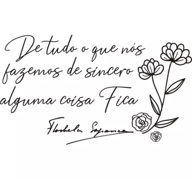 Autocolantes de citações celebres Citação de Florbela Espanca - TenStickers