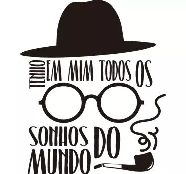 Autocolantes de citações celebres Fernando Pessoa - TenStickers