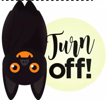 Autocolantes de animais diversos Interruptor de Morcego - TenStickers