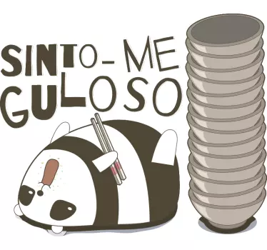 Autocolantes com animais selvagens Panda a Comer - TenStickers