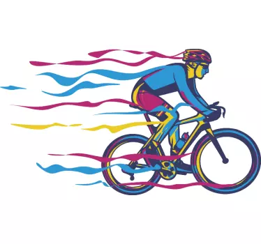 Vinil com bicicletas Bicicleta Colorida - TenStickers