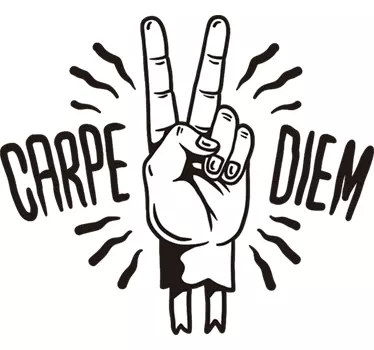 Autocolantes decorativos de motivação pessoal Paz Carpe Diem - TenStickers