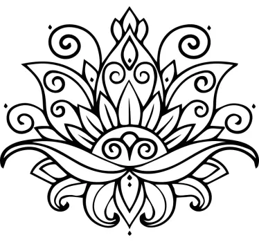 Autocolantes com padrões florais Flor de mandala - TenStickers